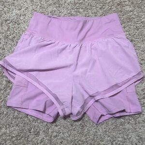 Pinkish purple athletic shorts